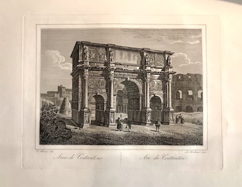 Parboni Achille (1783-1841) Arco di Costantino - Arc de Costantin 1840 ca. Roma 
